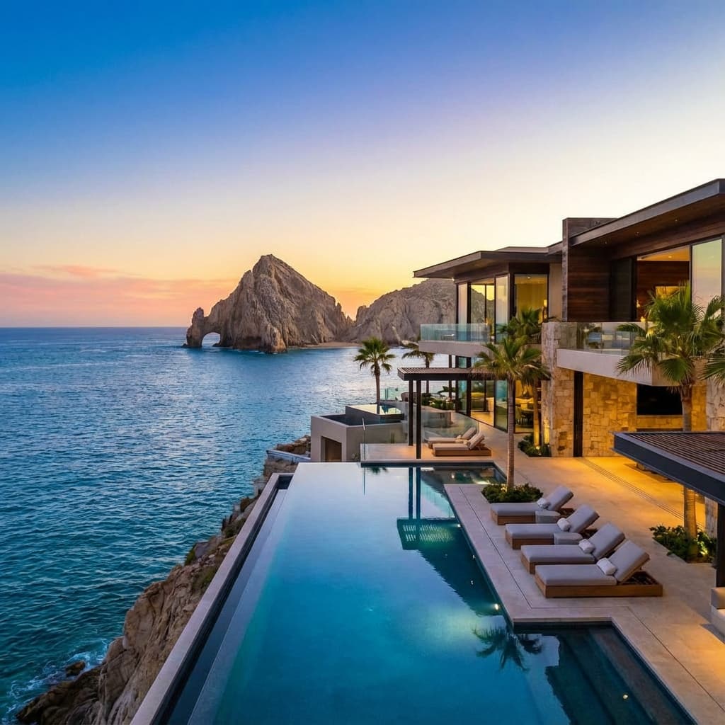 Los Cabos coastline and desert landscape